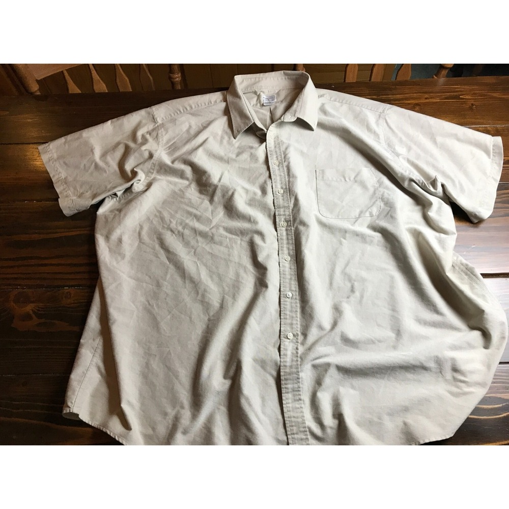 KINGS COURT Shirt, Men's Big and Tall Size 22, Tan, Button Up